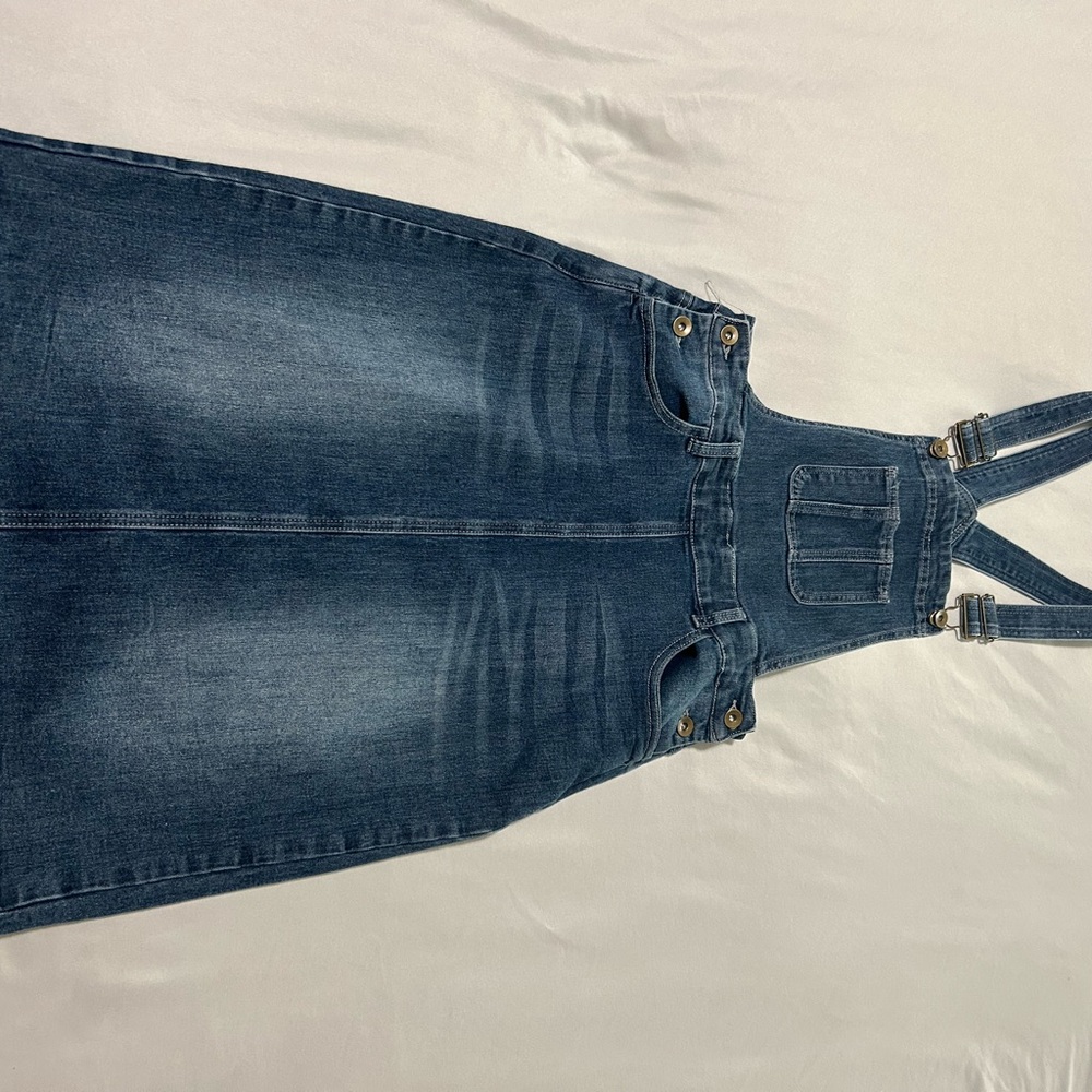 Denim Overall Dress Modest